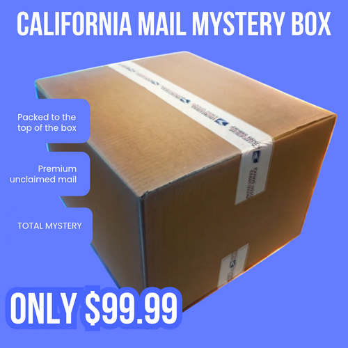 California unclaimed mail mystery box